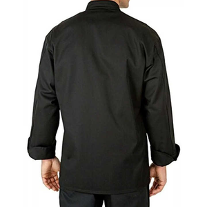 Abrigo de Chef de polialgodón de manga larga Unisex de alta calidad, tela tejida, uniforme de cocina para restaurante, chaqueta, accesorios para restaurante - Product Image 6