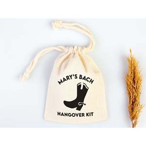 Letter Pattern Hangover Kit Bags with <b>Drawstring</b> for Party Recovery Survival Kit <b>Pouch</b> - Product Image 1