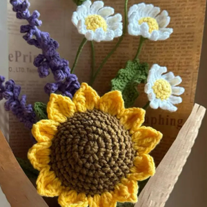 Plantas de flores de ganchillo hechas a mano, flores artificiales para siempre, regalo para un amigo, perfecto para decoraciones para el hogar, OEM hecho en Vietnam - Product Image 4