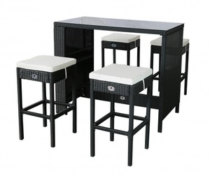 Juego de barra de ratán moderno para exteriores con cojines impermeables Muebles de jardín elegantes para la comodidad del verano - Product Image 2