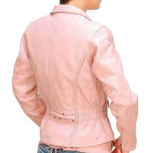Solid Color Women Motorbike Leather <b>Jacket</b> Low MOQ Motorbike Leather <b>Jacket</b> New Arrival Motorbike Leather <b>Jacket</b> - Product Image 5