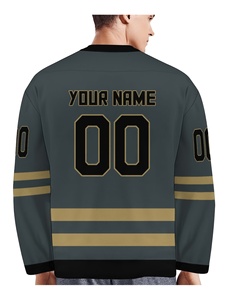 Meilleure qualité 100% Polyester personnalisable maillot de Hockey sur glace pour hommes conception de Sublimation de la jeunesse nom d'équipe personnalisé Logo vêtements de Hockey sur glace - Product Image 4