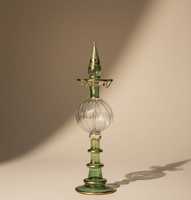 Flacon de parfum en verre égyptien fait main |   Décoration d'hôtel et de spa Art Déco en or 24 carats respectueuse de l'environnement |   Pièce d'art en verre soufflé à la main de luxe