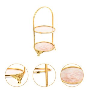 Bandeja de servicio escalonada de calidad superior, soporte de pastel de Metal, boda, hogar, Hotel, restaurante, fiesta de cumpleaños, equipo de decoración para eventos - Product Image 2