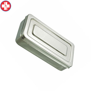 Caja dental de acero inoxidable liso 22x12x5 cm para almacenamiento de instrumentos esterilizados - Product Image 2
