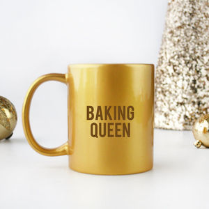 Termo Baking Queen Dorado/Plateado de 900ml, Diseño Clásico para Regalos Empresariales, con Tapa para Bebidas Frías y Calientes - Product Image 2