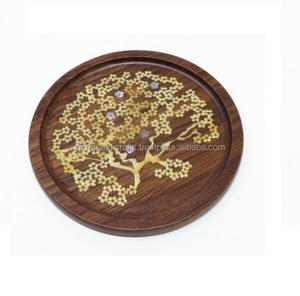 Juego de posavasos oscuros, posavasos con diseño de lujo, almohadillas de mesa de madera, posavasos Natural para el desayuno y la cena, decoración para el hogar y la Mesa - Product Image 4