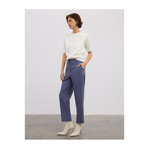 Pantalones de mezcla de viscosa antipilling, corte zanahoria, pierna estrecha, sin forro, ajuste cómodo - Product Image 3