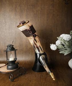 Soporte de cuerno para beber Vikingo, estilo Animal, Material orgánico hecho a mano ecológico, decoración del hogar para vino, hidromiel, taza de cerveza - Product Image 6