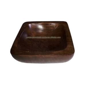 Vente chaude meilleure qualité fait à la main en bois servant des fruits et bol de fruits secs pour salon comptoir de cuisine en forme carrée - Product Image 2