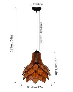 นำแสงธรรมชาติอันอบอุ่นมาสู่พื้นที่ของคุณด้วยโคมไฟจี้ไม้ทำมือ - Product Image 3