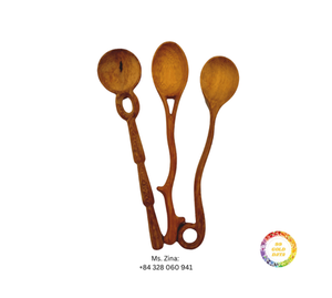 2025 Offre Spéciale écologique fait à la main en bois naturel ustensile ensemble miroir cuillère en bois pour cuisine salle à manger Restaurant utilisation pour Camping - Product Image 5