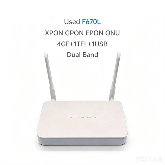 USED ONU ONT Router Modem F670L Original GPON FTTH 4GE+1USB+1TEL+WIFI2.4G/5G Dual Band Fiber Optic