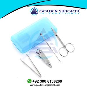 Set Portátil de Manicura y Pedicura, Herramientas de Acero Inoxidable, Incluye Limpiador de Oídos, Tijeras para Cejas, Cortaúñas, Pinzas, Mini Color - Product Image 3