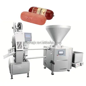 automatic mechanical pneumatic aluminum wire clipping plastic sausage clipper casing double meat machine