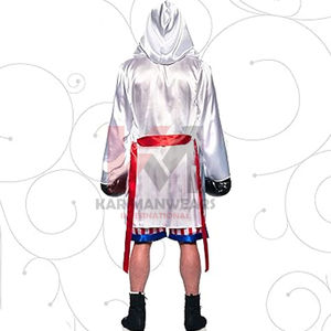 Adult Satin American Flag Boxing <b>Costume</b> <b>Men</b> Robe Boxing Gloves Champion Shorts Patriotic Halloween <b>Cosplay</b> Outfit - Product Image 2