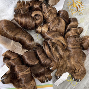 Extensiones de cabello Remy vietnamita virgen Super doble 100% humano puro crudo sin procesar cabello a granel ondas profundas sueltas mejor precio - Product Image 1