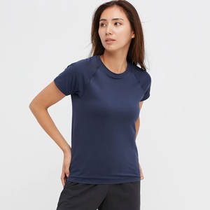 T-shirts pour femmes vierges avec logo personnalisé T-shirt de sport T-shirts unisexes T-shirts unis pour femmes à épaules tombantes de grande taille - Product Image 5