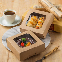 Bolsa de Papel con Fondo Cuadrado de Material Reciclado Ecológico de Primera Calidad, Caja para Panadería de Nuevo Diseño, Laminación Brillante, Recubrimiento UV Mate