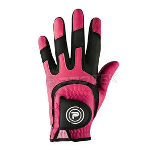Venta caliente Guantes de golf unisex Cuero genuino en naranja y negro Disponible en todos los colores - Product Image 2