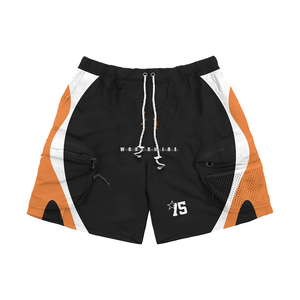 ชุดเซ็ตเสื้อแจ็คเก็ตและกางเกงขาสั้นผู้ชายแบบสั่งทำพิเศษ 2 ชิ้น ชุดวอร์มซิป โพลีเอสเตอร์ กันลม สตรีทแวร์ - Product Image 4