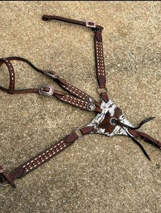 Serre-tête et collier de poitrine en cuir de crocodile indien de luxe pour l'entraînement et l'équitation du fournisseur indien - Product Image 2