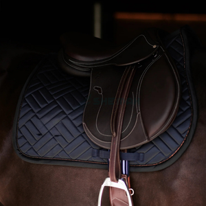 Forro suave transpirable, diseño acolchado duradero, soporte cómodo para caballos, estructura elegante, almohadilla de silla ecuestre inglesa - Product Image 3