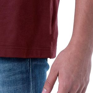 T-shirt à col rond et manches courtes coupe ajustée pour hommes T-shirt en coton surdimensionné à épaules tombantes pour hommes - Product Image 2