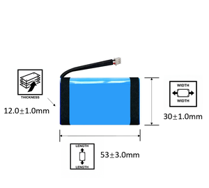 Flip2 폴리머 리튬 배터리 PR-652954 AEC653055-2P XH 2.54 2200mAh Flip2 Flip 2 Flip II 블루투스 스피커용 - Product Image 2