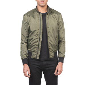 2025 en Stock hommes vestes mode Bomber décontracté Baseball université veste Nylon extérieur Satin soie Bomber veste pour hommes - Product Image 1