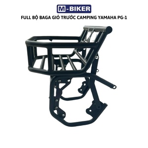 Porte-bagages avant et panier Yamaha PG1 en acier inoxydable avec sacoche de selle au design Cyberpunk pour motos - Product Image 2