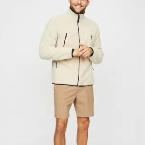 Shorts cargo mi-longs pour homme en kaki uni, logo personnalisé, cordon élastique, 100% polyester, décontracté, respirant, écologique - Product Image 5