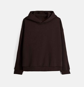Sweat à capuche pour hommes surdimensionné personnalisé 500gsm poids lourd fond réglable en coton polaire éponge uni épais vierge Boxy Crop Design unisexe - Product Image 5