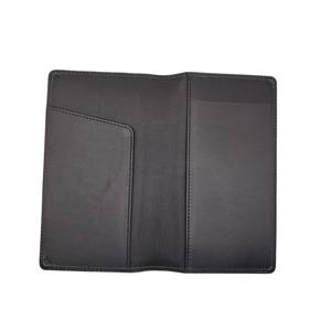 Cartera para pasaporte de tarjeta de cuero genuino con protección RFID de alta calidad, cartera plegable de viaje largo para hombre de diseño Premium, fábrica OEM - Product Image 1