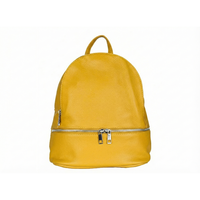 AP IDEA MODA Italienisch Gefertigter Echtleder Grüner Damen-Rucksack mit Reißverschluss Polyester-Futter Weicher Griff 1000g