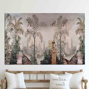 ผ้าใบสวนนกเขตร้อน: พิมพ์ลายทิวทัศน์แบบพาโนรามาที่สดใส, ผ้าใบห่อ - Product Image 1