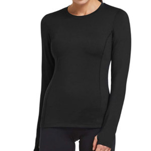 Ropa informal Color sólido Ligero Correr Camisetas de manga larga para mujer Logotipo personalizado de alta calidad Impreso Camisas de mujer - Product Image 2