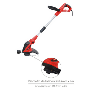 Recortabordes 550 Watt. Larghezza di taglio 0/30 cm. Filo 0/1,6 mm. x 6 Metri. Asta Telescopica - Product Image 3