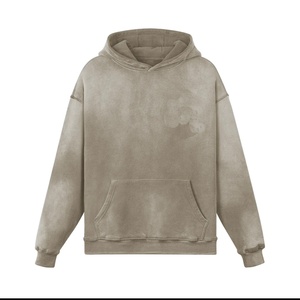 Meilleur sweat à capuche vintage délavé à l'acide en polyester de haute qualité pour hommes - Product Image 1