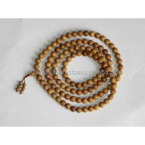Premium Natural Sandalwood Mala Beads Necklace 108 Beads Handmade Prayer Mala for Meditation Chakra Balancing 50+ Years <b>Sweet</b> - Product Image 2