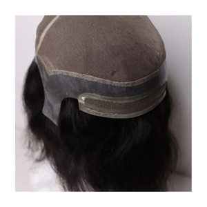 100% cabello humano corto para hombre, aspecto Natural, cómodo, frontal de alta calidad, hecho a mano, monofilamento transparente de Bangladesh 12A - Product Image 3
