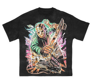 Camiseta Hip Hop gráfica personalizada para hombre en blanco con patrón de letras 100% algodón Impresión digital transpirable - Product Image 3