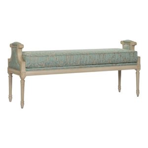 Banco Sara Simple y Moderno Hecho de Marco de Madera de Caoba y Tela de Tapicería con Color Clásico para Uso en Interiores. - Product Image 1