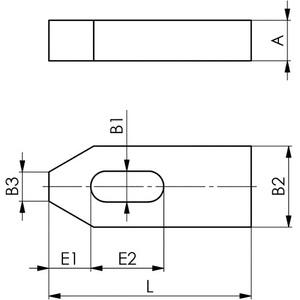 DIN 6314 Iron <b>Clamps</b> for T-Slot 16+18mm Length 125mm AMF - Product Image 3