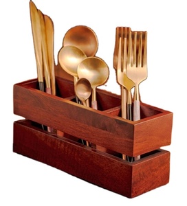 Porte-couverts en bois durable de haute qualité Acia New Style Woden Caddy pour ustensiles et casseroles - Product Image 1