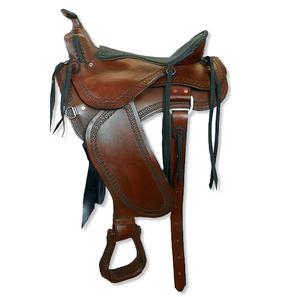 Sillín de equitación de calidad superior sintético Western Pleasure Trail Sillín de equitación perfecto para principiantes Trail Riders Saddles - Product Image 6