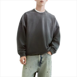 Sudadera para Hombre de Peso Pesado, Marca de Moda, Sudadera Personalizada, Color Sólido, Lavada, Desgastada, con Estampado 3D - Product Image 1