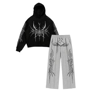 Sudadera Casual con Hombros Caídos para Hombre, Pantalones y Sudaderas con Capucha, Diseño Personalizado de Alta Calidad con Impresión DTF, Tendencia al por Mayor - Product Image 1