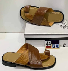 High Quality Saudi Arab for Crocodile Leather Arabian Chappal Wholesale Men's Square Toe <b>Slippers</b> <b>Slip</b>-<b>On</b> Variety Designs Loop - Product Image 2