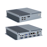 Ordinateurs embarqués industriels Celeron J3710 6 COM 8 USB Double LAN Boîtier PC pour borne libre-service